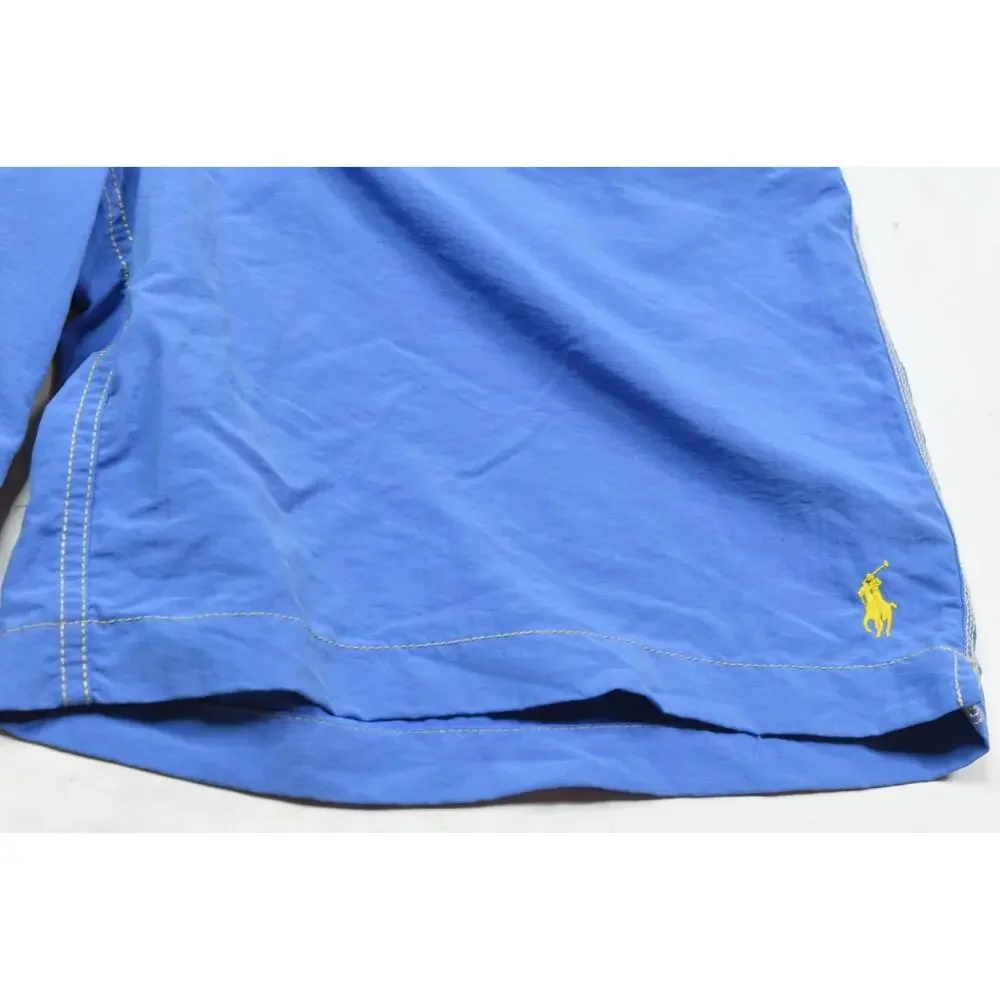 Polo Ralph Lauren Swim Trunks Shorts Mens Large Blue Mesh-Lined Drawstring Cargo